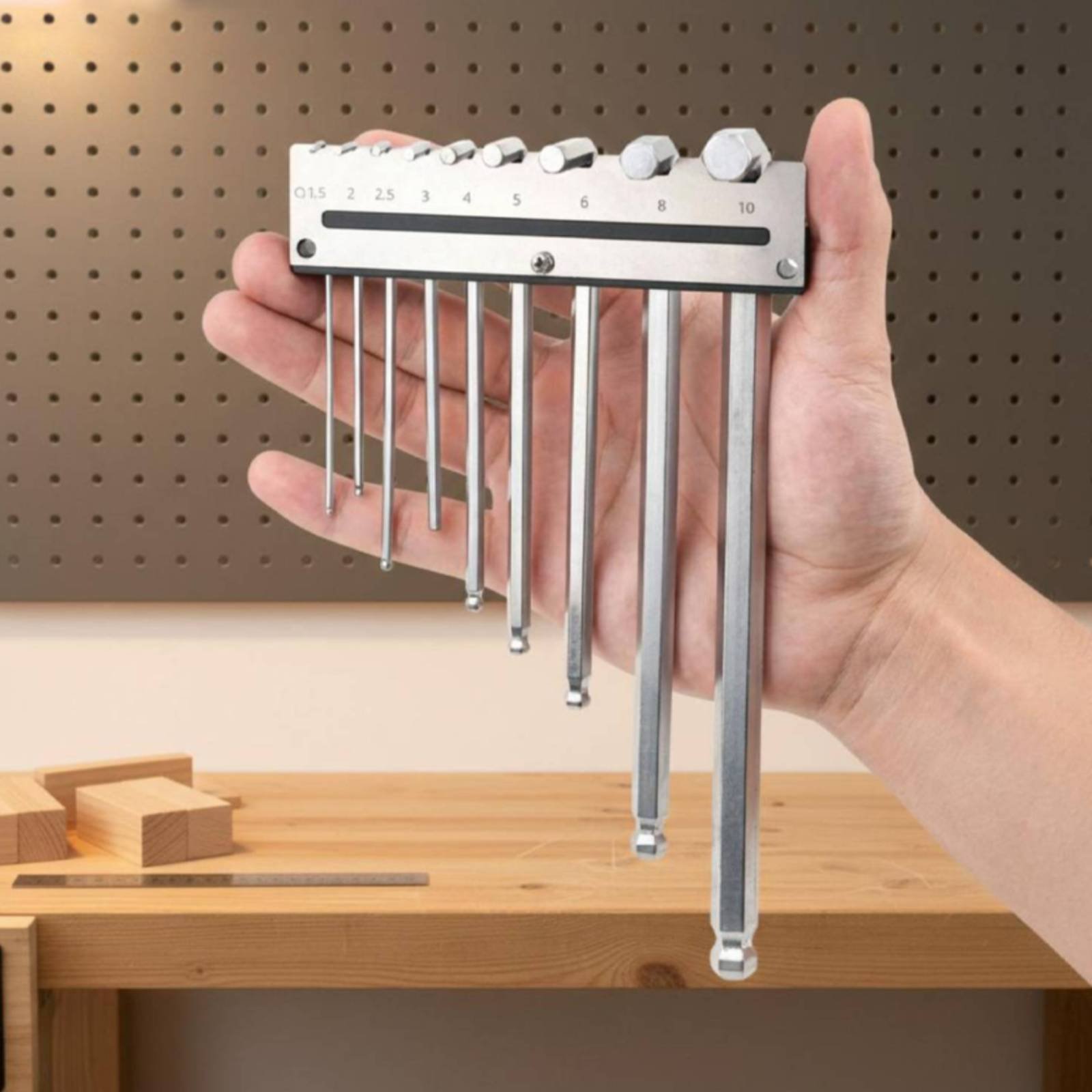 Tools For Metal Workshop - Portachiavi esagonali da parete in metallo,